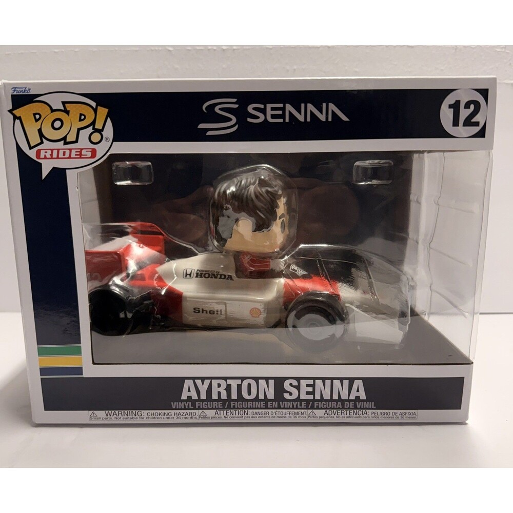 Funko Pop! Rides Super Deluxe Ayrton Senna McLaren Car #12 Formula 1 Brand New
